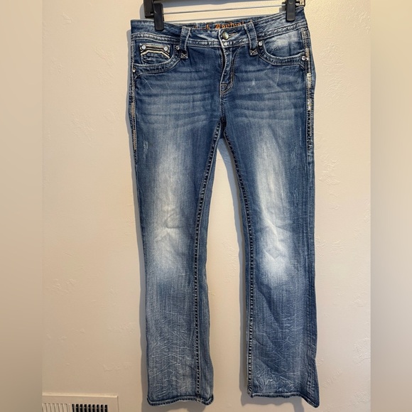 Rock Revival Posey Easy Boot Stretch Jean Y2K Sequins Embroidered Size 28 - Picture 3 of 16